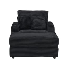 39-Inch Soft-Seat Single Sofa With Footrests Equipped With A Cup Holder Corduroy Fabric Is Highly Suitable for Use In The Living Room Or Bedroom