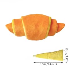 Soft Croissant Dog Toy Dog Training Bite Resistant Dog Treat Dispenser Mental Stimulation Puppy Puzzle Toy Feeding Activity