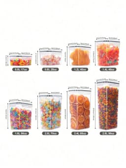 48pcs Airtight Food Storage Containers, Free Plastic Spaghetti Containers With Easy Lock Lids, For Kitchen Pantry Organization And Storage, Include LabelsHome Decor, Party Storage, Christmas Storage, New Year Storage