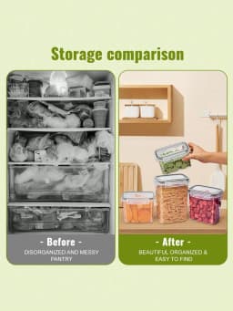 48pcs Airtight Food Storage Containers, Free Plastic Spaghetti Containers With Easy Lock Lids, For Kitchen Pantry Organization And Storage, Include LabelsHome Decor, Party Storage, Christmas Storage, New Year Storage