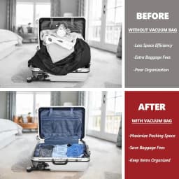 12Pcs Travel Vacuum Storage Bags Set with Portable Rechargeable Electric Pump Space Saver Compression Packing Bags for Clothes Luggage Suitcase Backpack Organizer Wardrobe Storage Essentials