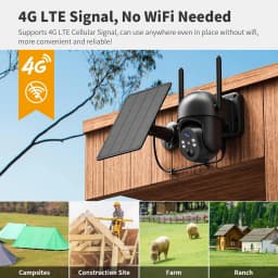 4G LTE Cellular Solar Surveillance Camouflage Security Camera – 2K HD Video 360° View,No WiFi, Remote APP Controlled,Waterproof,MotionActivated, NightVision, 4G Data Card Included