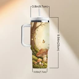 40oz Long Lasting Insulated Tumbler with Handle, Cute Bunny Print Tumbler, Perfect Holiday Birthday Gift for Who Loves Bunnies, Suitable for Daily Use And Outdoor Outings