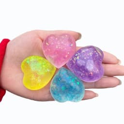 Love Heart Maltose Aurora Fidget Squishes Slow Rising Stress Relief Ball Aurora Glitter Squishy Toy Anti Stress Sensory Toy