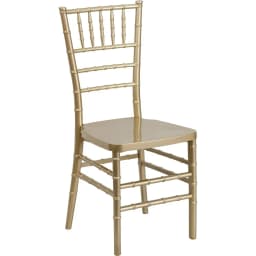 Gold Resin Stacking Chiavari Chair for Indoor Use