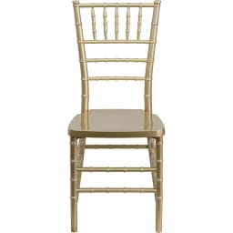 Gold Resin Stacking Chiavari Chair for Indoor Use