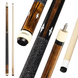 JOSSII W Series Pool Cue Sticks - Top Grade JMC Maple Shaft With 12.5mm Tip, Irish Line Wrap Grip With Traditional Decal Design Butt, 19-21oz Professional Billards Cue