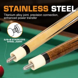 JOSSII W Series Pool Cue Sticks - Top Grade JMC Maple Shaft With 12.5mm Tip, Irish Line Wrap Grip With Traditional Decal Design Butt, 19-21oz Professional Billards Cue
