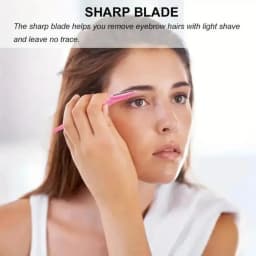 Stainless Steel Eyebrow Razors,Multipurpose Facial Hair Trimmers with Protective Cap for Men & Women,Exfoliating Tool for Beard