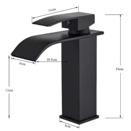 Bathroom Waterfall Basin Faucet Hot and Cold Water Washbasin Taps Single Handle Single Hole Mixers Tap