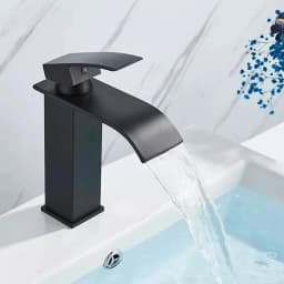 Bathroom Waterfall Basin Faucet Hot and Cold Water Washbasin Taps Single Handle Single Hole Mixers Tap