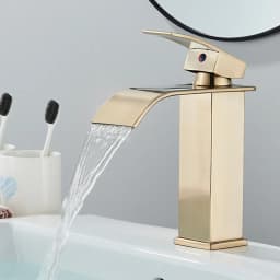 Bathroom Waterfall Basin Faucet Hot and Cold Water Washbasin Taps Single Handle Single Hole Mixers Tap
