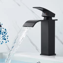 Bathroom Waterfall Basin Faucet Hot and Cold Water Washbasin Taps Single Handle Single Hole Mixers Tap