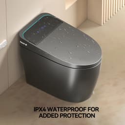 Unique Smart Toile, One Piece Toilet with Bidet Built In,Intelligent Toilet Auto Open/Close Seat. Bidet toilet with Dryer and Warm Water.Gray