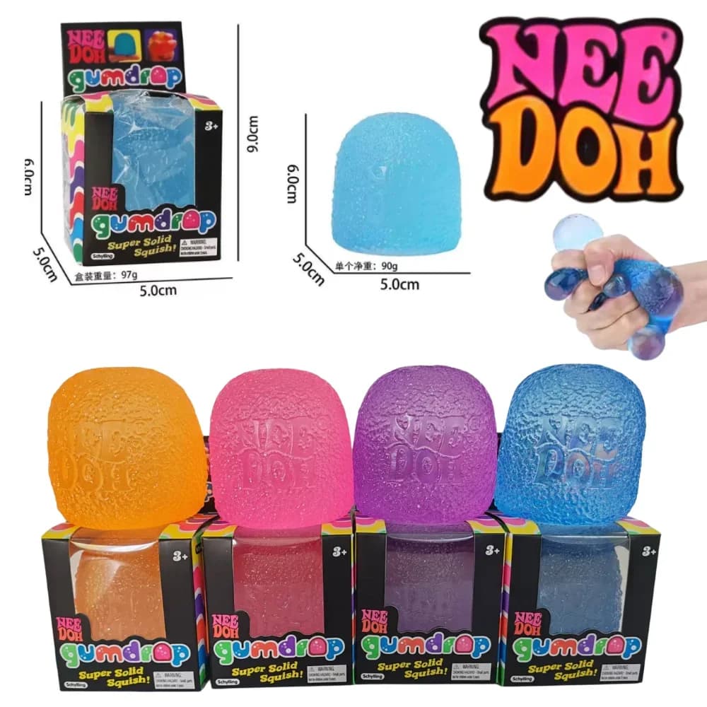 Schylling NeeDoh Mini Candy Maltose Pinching Toy Soft Skin Friendly Sensory Stress Relief Fidget Tool