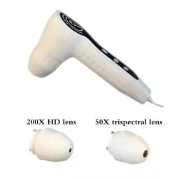 9 Inch HD Skin Hair Scalp Analyzer Detector 50X‑200X Magnification Skin Diagnosis Machine Multispectral Facial Skin Condition Tester For Beauty Salon Home Use Detect Acne Redness Dark Spots Pore Blockage Scalp Hair Follicle Health Analysis Device US EU Pl