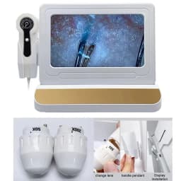 9 Inch HD Skin Hair Scalp Analyzer Detector 50X‑200X Magnification Skin Diagnosis Machine Multispectral Facial Skin Condition Tester For Beauty Salon Home Use Detect Acne Redness Dark Spots Pore Blockage Scalp Hair Follicle Health Analysis Device US EU Pl