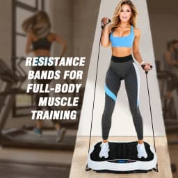 Vibration Plate Fitness Platform Exercise Machine Vibrating Lymphatic Drainage Shaking Full Body Shaker Workout Vibrate Stand Shake Board Sport Gym For Weight Loss Fat Burner For Women Men