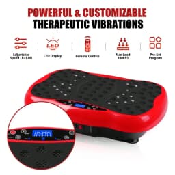 Vibration Plate Fitness Platform Exercise Machine Vibrating Lymphatic Drainage Shaking Full Body Shaker Workout Vibrate Stand Shake Board Sport Gym For Weight Loss Fat Burner For Women Men