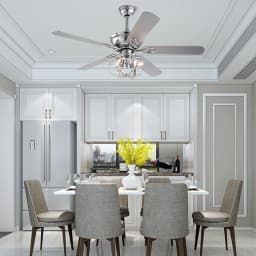 52-Inch Ceiling Fan with Light Remote Control Included Energy Efficient Reversible 3-Speed Motor Indoor Ceiling Fan Light Kit