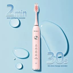 Electric Toothbrush 38000 VPM 5 Cleaning Modes Rechargeable with 11 Replacement Heads 2 Min Smart Timer Waterproof Adult Oral Care