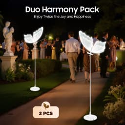 2 Pcs Butterfly Wedding LED Floor Lamp US Plug 110V 30‑35W Adjustable Height Ceiling & Floor Mount Romantic Wedding Aisle Decor Light