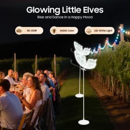 2 Pcs Butterfly Wedding LED Floor Lamp US Plug 110V 30‑35W Adjustable Height Ceiling & Floor Mount Romantic Wedding Aisle Decor Light