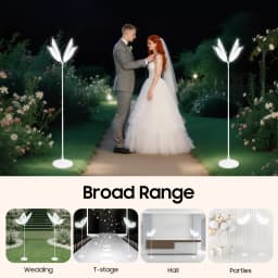 2 Pcs Butterfly Wedding LED Floor Lamp US Plug 110V 30‑35W Adjustable Height Ceiling & Floor Mount Romantic Wedding Aisle Decor Light