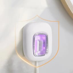 Toothbrush Cleaner, USB Rechargeable Holder Box, universal Electric and Manual Toothbrush, Portable and lightweight Travel Essential, Bathroom Camping Home Daily Cleaning Protection, Ideal Gift for Christmas, Thanksgiving, Halloween.