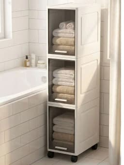 3/4 Floors Narrow Gap Storage Cabinets, Kitchen And Bathroom Narrow Storage Cabinets, Drawer Gap Multi Rack, Non Installed Light
