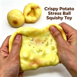 Crunchy Potato Squishy Stress Ball ASMR Fidget Toy Handmade Squeeze Ball Portable Anxiety Relief Sensory Toy for Adults Kids.