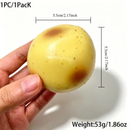 Crunchy Potato Squishy Stress Ball ASMR Fidget Toy Handmade Squeeze Ball Portable Anxiety Relief Sensory Toy for Adults Kids.