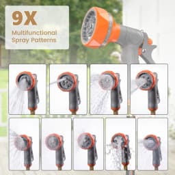 Auto Rewind Retractable Hose Reel, Wall Mounted with 180° Swivel, Multi-Function Spray Nozzle for Outdoor Watering,Garden hose reel, wall mounted hose reel, heavy-duty garden hose reel rack,Specially designed for easy and efficient gardening watering