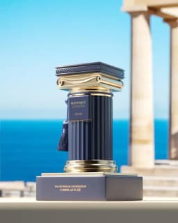 Afnan Historic Olmeda Unisex Eau De Parfum 100ml 3.4oz Aromatic Spicy Woody Cologne Roman Column Dark Blue Bottle Long Lasting Arabian Fragrance Gift for Men Women