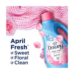 April Fresh HE Compatible Liquid Fabric Softener - 44 fl oz for Laundry Softening and Care