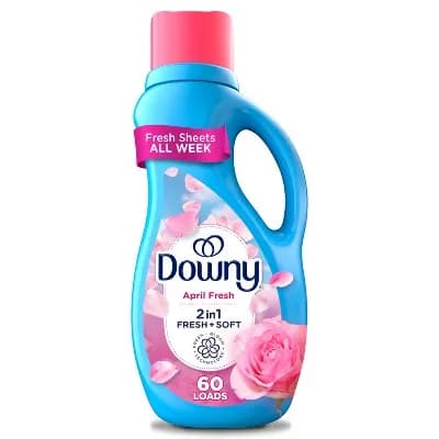 April Fresh HE Compatible Liquid Fabric Softener - 44 fl oz for Laundry Softening and Care