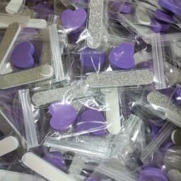 Glitter Nail Care Set - Nail Files, Buffing Crystal Stick, Heart-Shaped Sponge Blocks for Manicure and Pedicure