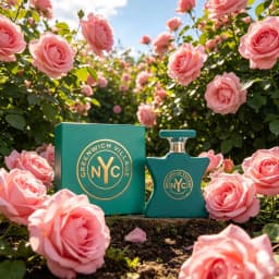 Greenwich Village unisex perfume, sweet lychee‑blackcurrant and tender white florals, long‑warm vanilla‑praline finish. Luxurious turquoise bottle with gift box, perfect premium gift choice.