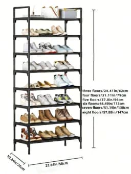 1 Multi-Layer Simple Shoe Rack, Multifunctional Large-Capacity Storage Rack, Easy To Load And Unload, Save Space, Home Organizat