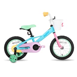 JOYSTAR Macaroon 12-18 Inch Kids Bike for 2-9 Years Girls | Toddler Girls Bike with Training Wheels & Basket, Rainbow Bikes, Children Bicycle