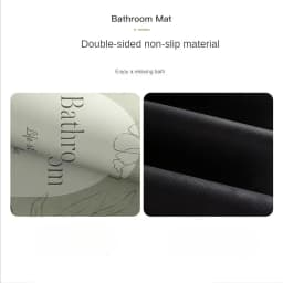 Square Kitchen Rug Diatomaceous Earth Stone Mat Rubber Bottom Anti Slip Water Absorbent Thick Floor Rug for Toilet
