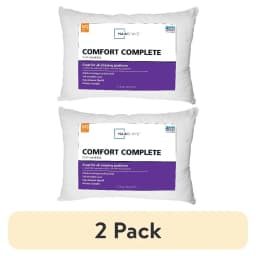 Comfort Complete Standard/Queen Size Bed Pillow 20"X28", Hypoallergenic Antimicrobial Pillow with Moisture‑Wicking Microfiber Cover