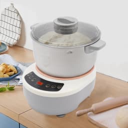 Electric Dough Maker 5L 200W, Stainless Steel Dough Mixer with Ferment Function, 140-170RPM Kneading Machine for Bread Pizza