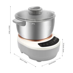 Electric Dough Maker 5L 200W, Stainless Steel Dough Mixer with Ferment Function, 140-170RPM Kneading Machine for Bread Pizza