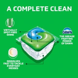 Phosphate‑Free Dishwasher Detergent Pods, Fast‑Dissolving Single Use Pacs for Hard Water and 24‑Hour Stuck‑On Food
