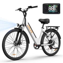 URLIFE E26 26" Electric Commuter Bike for Adults, 750W Motor 48V 10.4AH Removable Battery, 7-Speed 80KM Range E-bike 20MPH