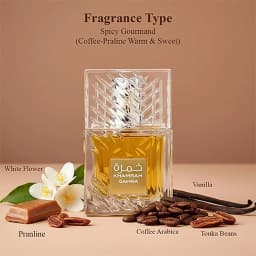 Unisex Long Lasting Coffee Woody Eau De Parfum, Luxury Textured Glass Bottle Perfume Spray, Elegant Gift Box Fragrance for Daily Dating Office Use