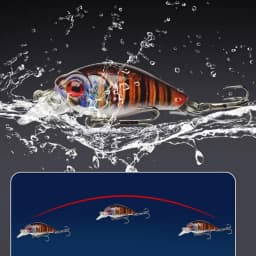 10pcs Lifelike Mini Fishing Lures Set Assorted Bionic Minnow Crankbaits