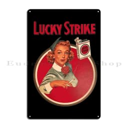 Vintage 1940'S Lucky Strike Cigarettes Ad Metal Signs Wall Cave Bar Cave Customize Plates Tin sign Posters