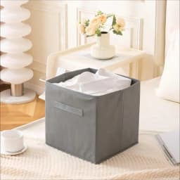 12 Pack Storage Cubes 13 Inch Modern Grey Fabric Storage Bins Collapsible Closet Storage Boxes Organizer Container Unit With Dual Handles For Shelves Clothes Toys Nursery Bedroom Housewarming Gift